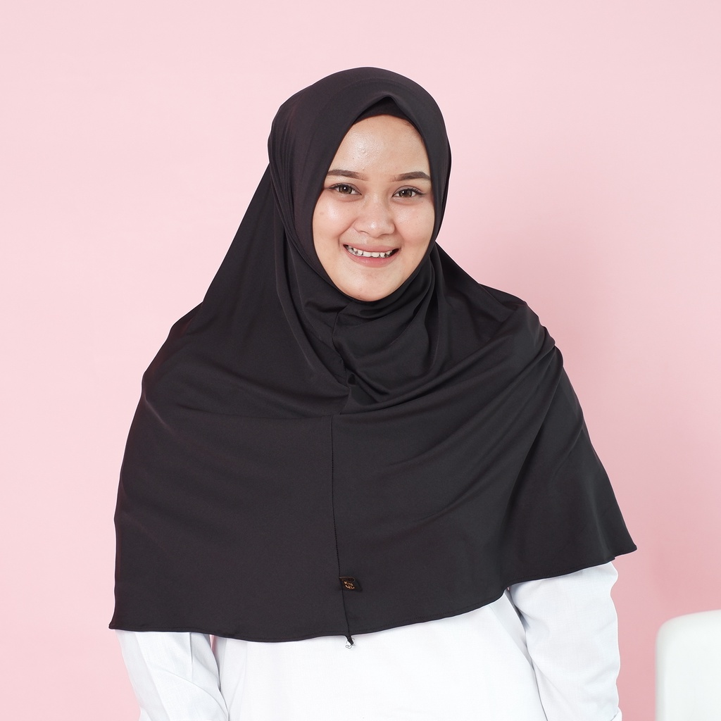Koyu Hijab Bergo Jersey Premium Auliya Instan Panjang