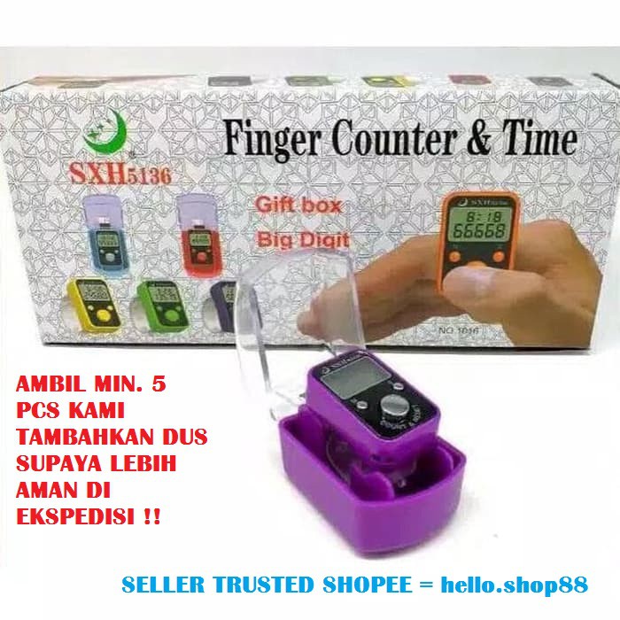 Hello - 1 PC PASTI ORIGINAL 100% 2 IN 1 Tasbih Digital PLUS S030 Dengan Jam + Lampu LED PALING MURAH