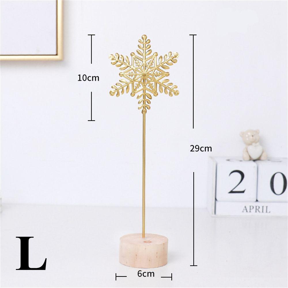 Populer Snowflake Ornament Hadiah Kerajinan Tangan Golden Art Figurine