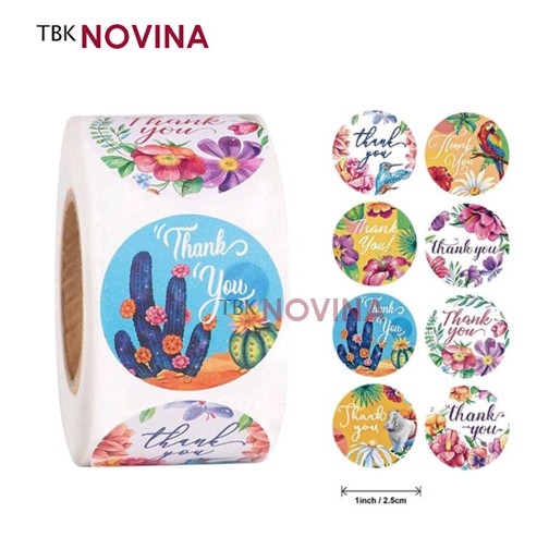 

[KODE 53] Stiker Thank You / Label segel Terima kasih 2.5cm (10pcs)