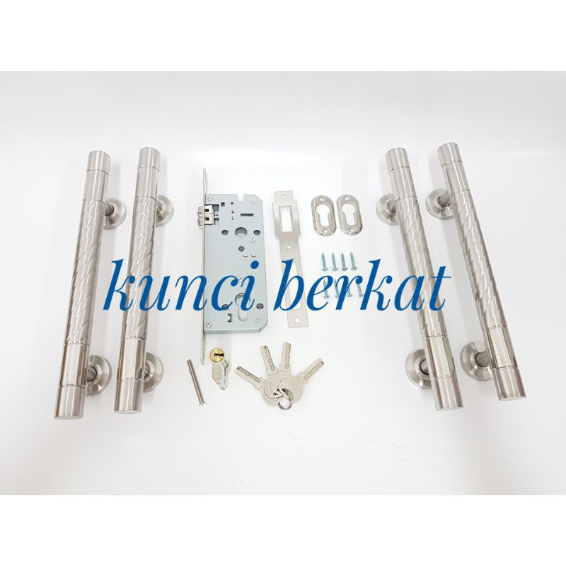 Handle Pintu Double/Handel Pintu Kebaya + Kunci Tarik