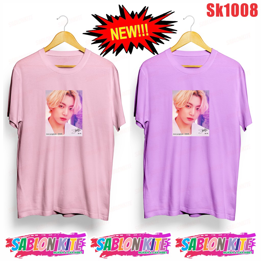 MURAH!!! KAOS KPOP JUNGKOOK V SK1008 FG RM JK V JM JIN SG JH 8 warna UNISEX