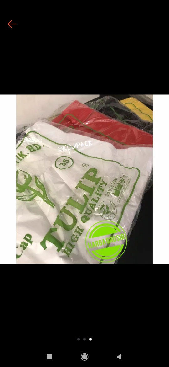 Kantong Keresek Plastik Hd Tulip 35 Tebal Ramah Lingkungan Eco Friendly Kuning Merah Hitam Putih