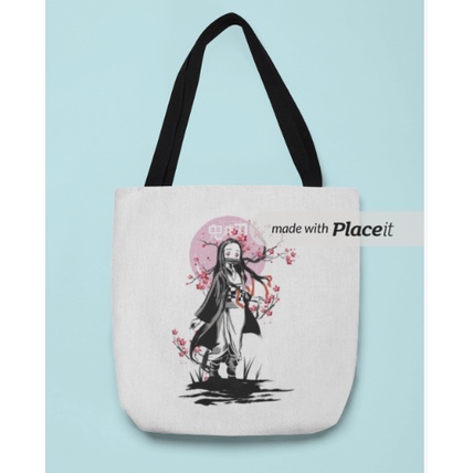 Nezuko Sakura Demon Slayer Tote Bag