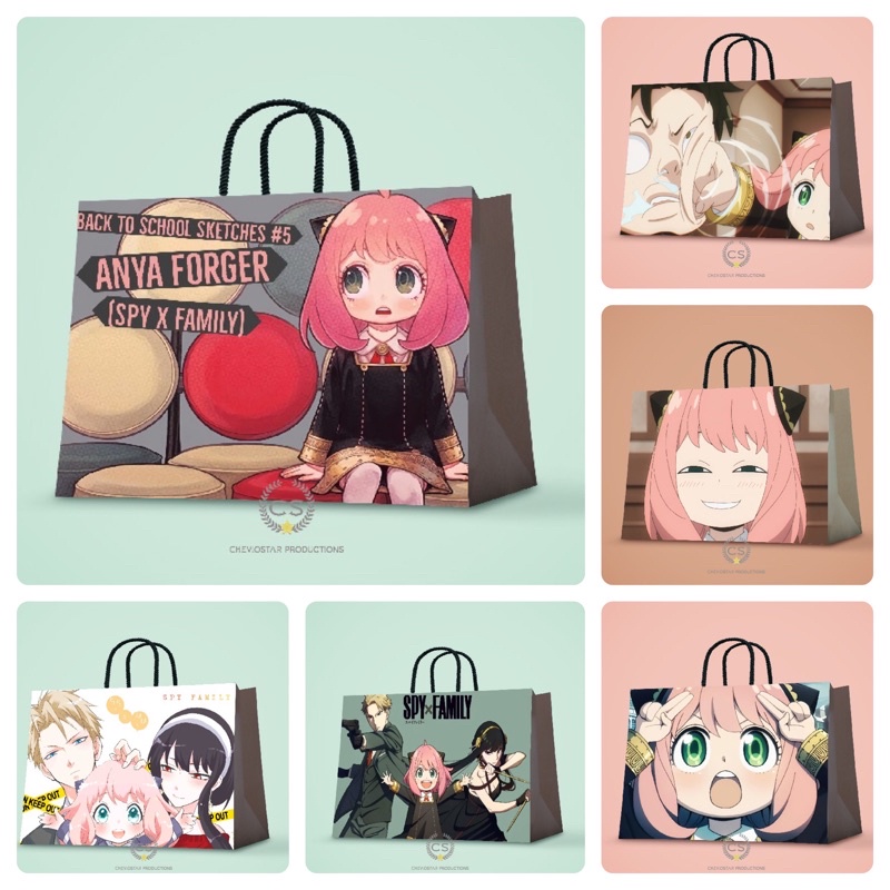 

Paper bag SPY x FAMILY Anya Forger Goodie bag Tas kado Tas kertas Hampers Shopping bag