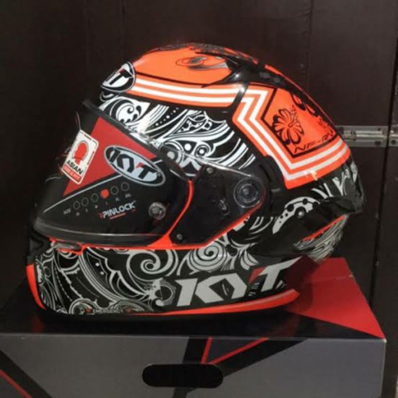 KYT NFR Steel Flower Red Limited Edition | SNI | Original KYT 100%