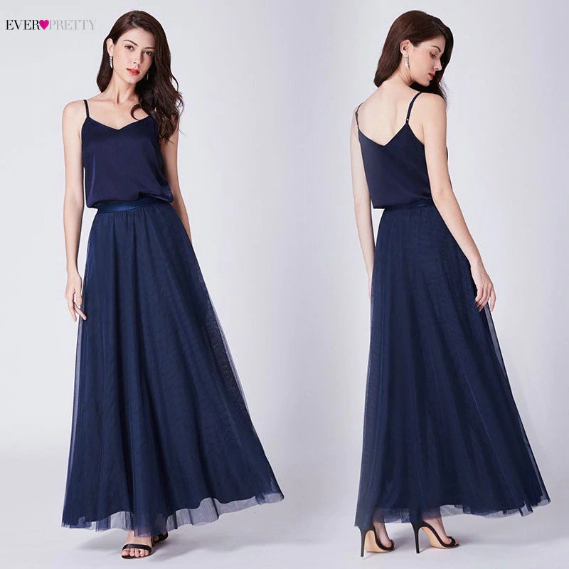 simple navy prom dress