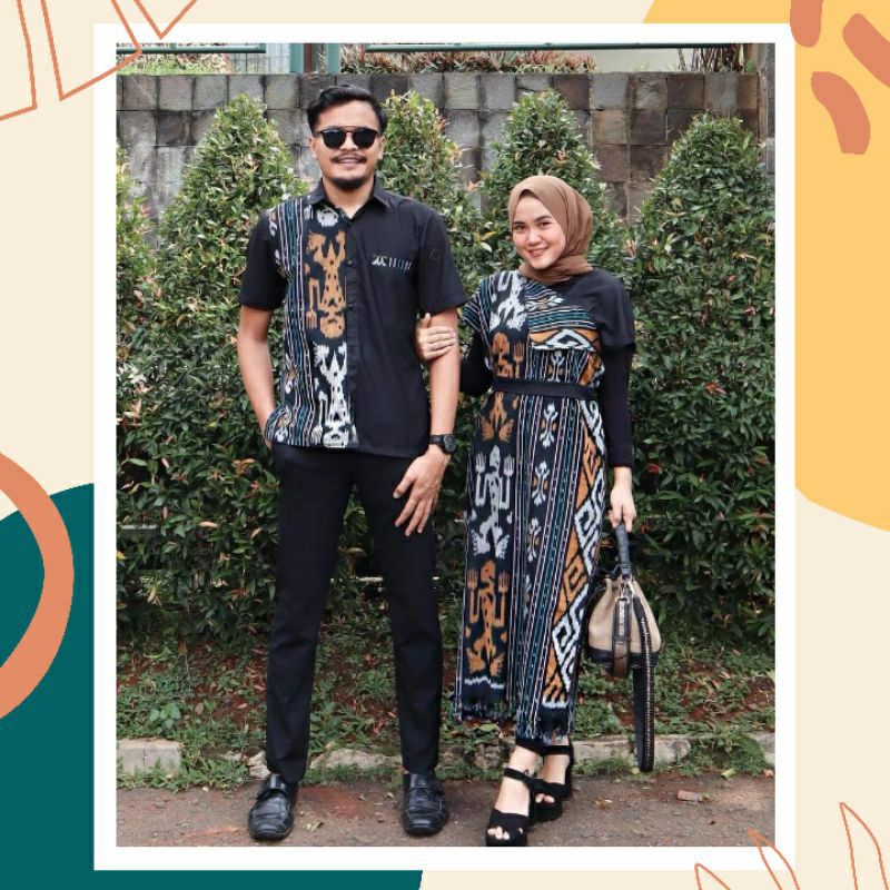 ( READY STOK ) DRES ASOKA Couple Tenun kemeja mix polos toyobo