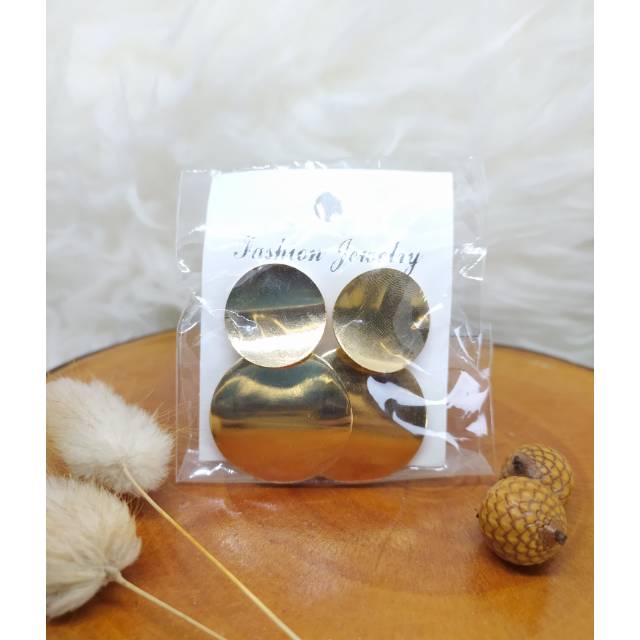 Anting Giwang Simple - Gold