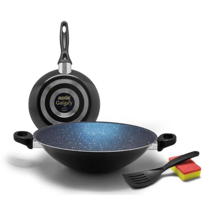 PERALATAN MASAK MAXIM WAJAN GALAXY SET TEFLON - NAVY PERALATAN DAPUR