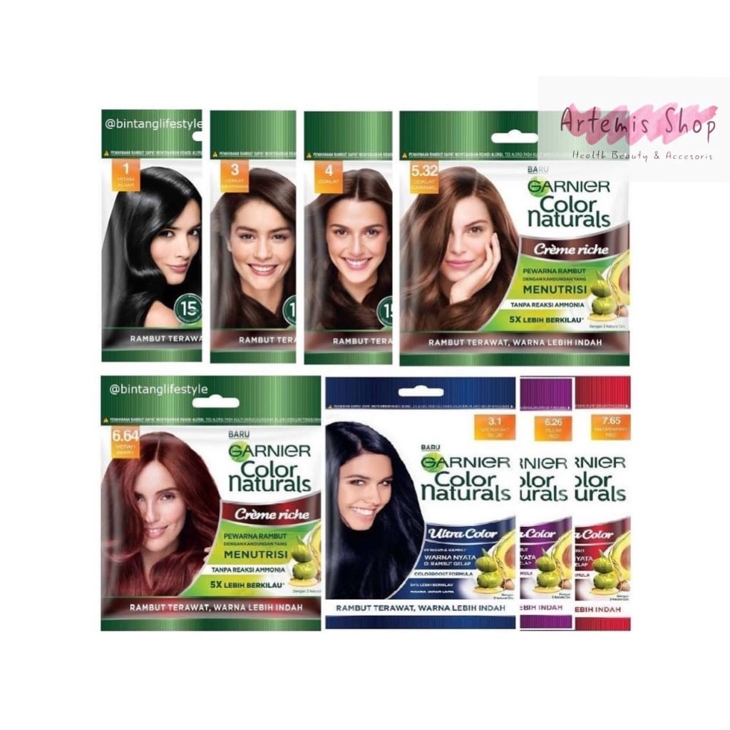 ❤artemis.shop❤ [Sachet] Garnier Color Naturals Express Cream / semir / cat rambut