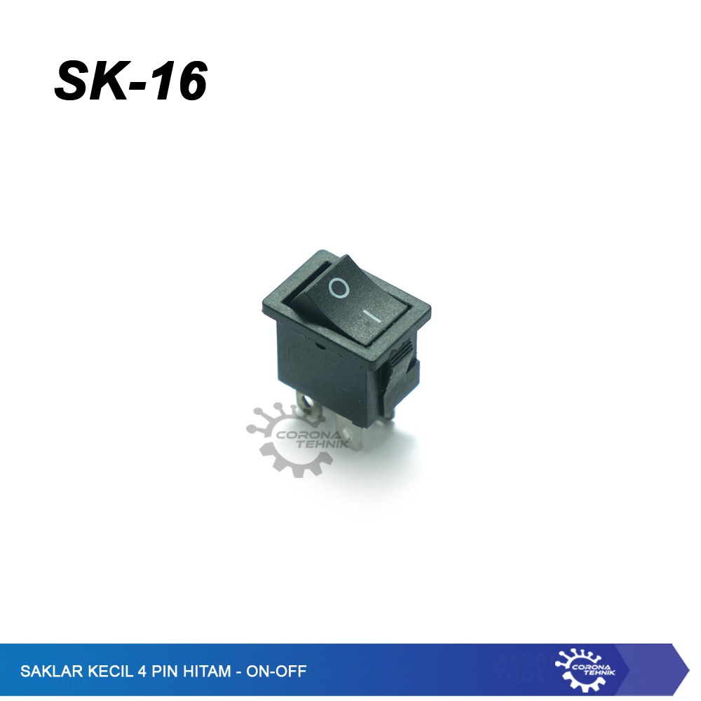 Saklar Kecil 4 Pin Hitam - ON-OFF