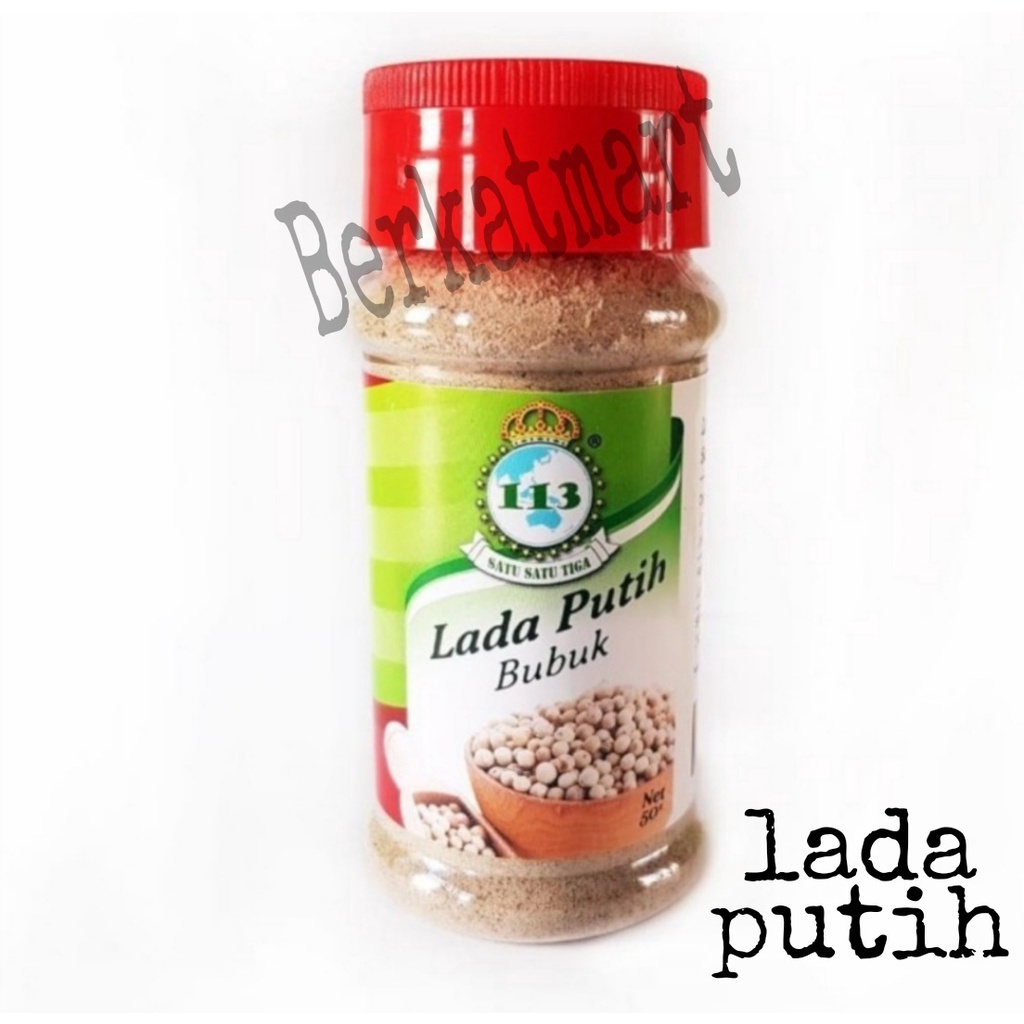 Bumbu Masak 113 Lada Putih Bubuk Satu Satu Tiga 50 gr