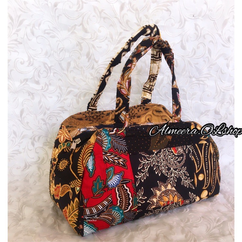 tas jinjing kecil / tas top handle / tas batik / tote bag kain perca batik home made