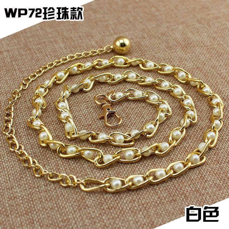 ✅COD [BBS] Ikat Pinggang Belt Rantai Slim Model Mutiara Imitasi Fashion Wanita