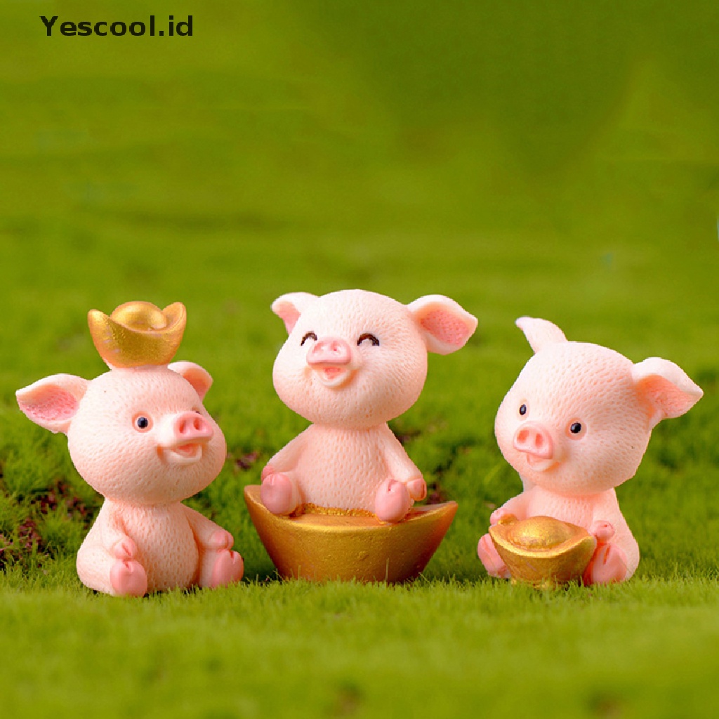(Yescool) Miniatur Babi Fortune Untuk Dekorasi Rumah Boneka