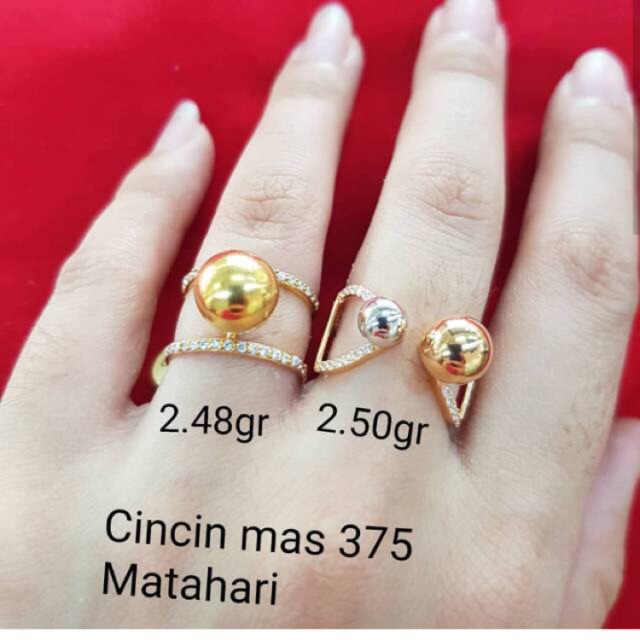 Cincin dewasa Dior emas 375%
