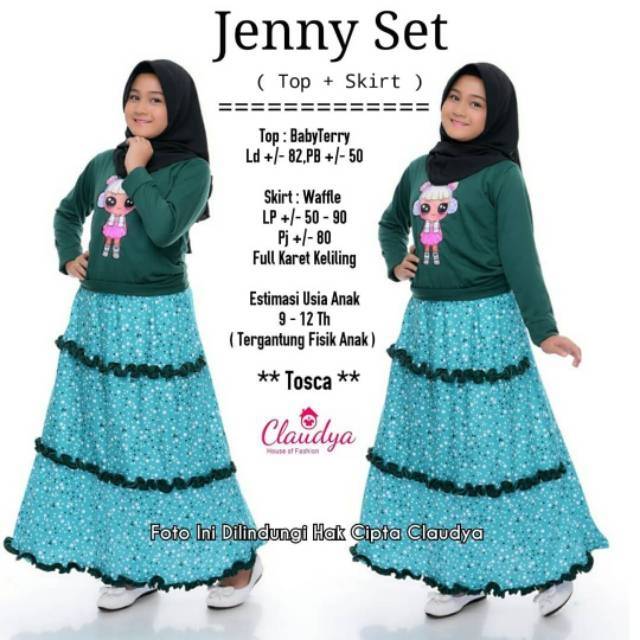 Stelan setelan top skirt jenny set jenni tulip maple agoest hanggono kameela syari