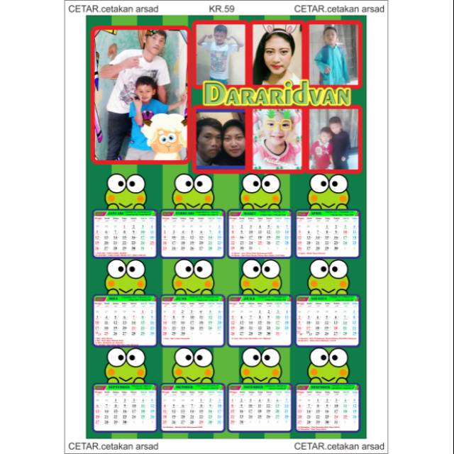 

KALENDER FOTO CUSTOM KEROPI. KR59