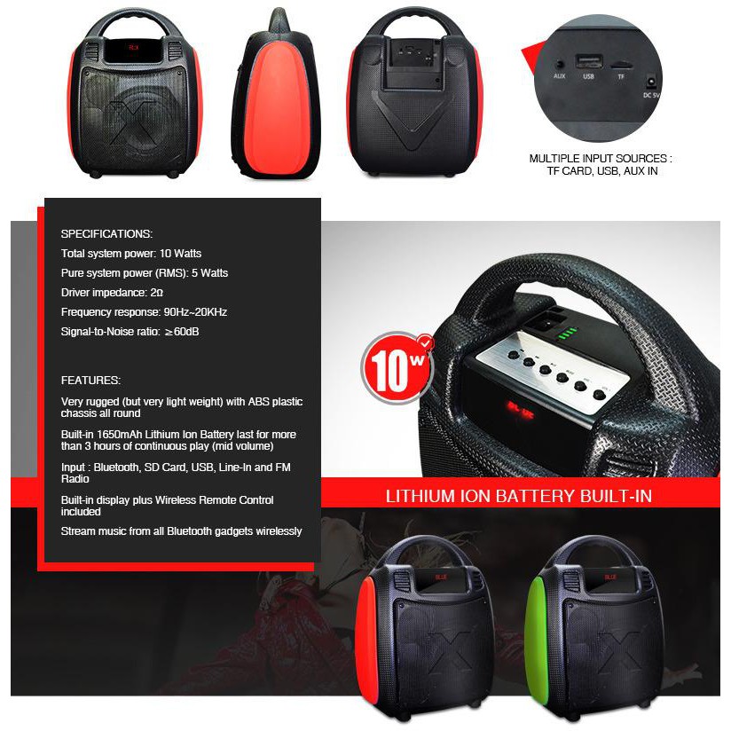 Speaker Audiobox BBX 300- Portable Mobile Bluetooth Speaker-Best Choice