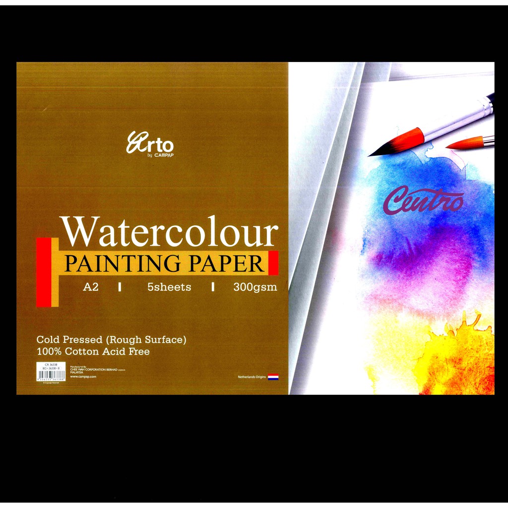 

Arto Watercolour A2 Painting Paper 300Gsm Kertas Cat Air 100% Cotton