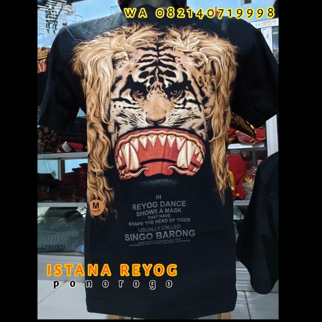 kaos khas jawa tari reog ponorogo