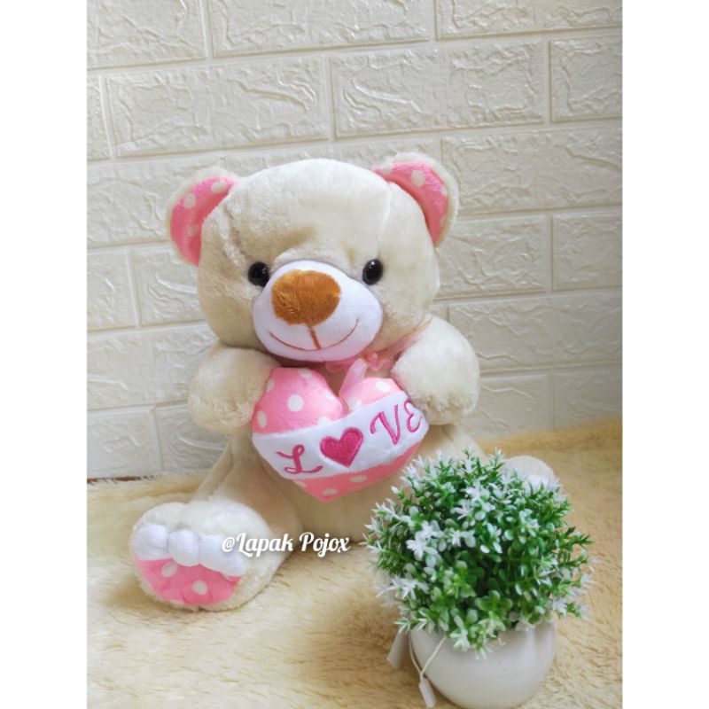 Boneka Bear &amp; Kelinci Love Bordir Kualitas Ekspor