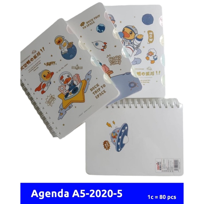 

mh A5-2020-5 Agenda/Diary Notebook Duck Trip To Space (pcs)