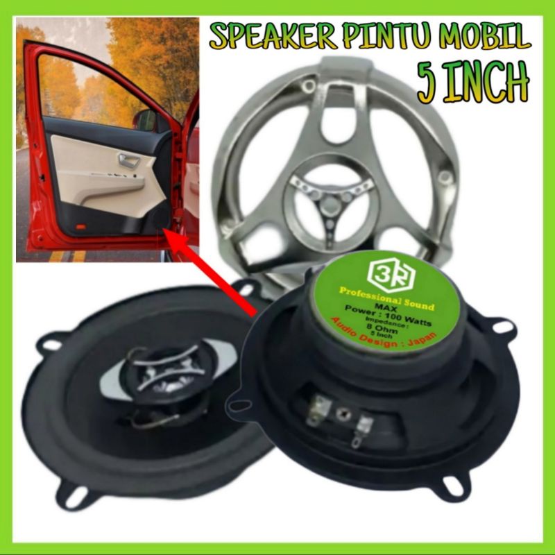 Speaker Mobil Professional Sound 3R 5 Inch Karakter Suara Mid,Low,High