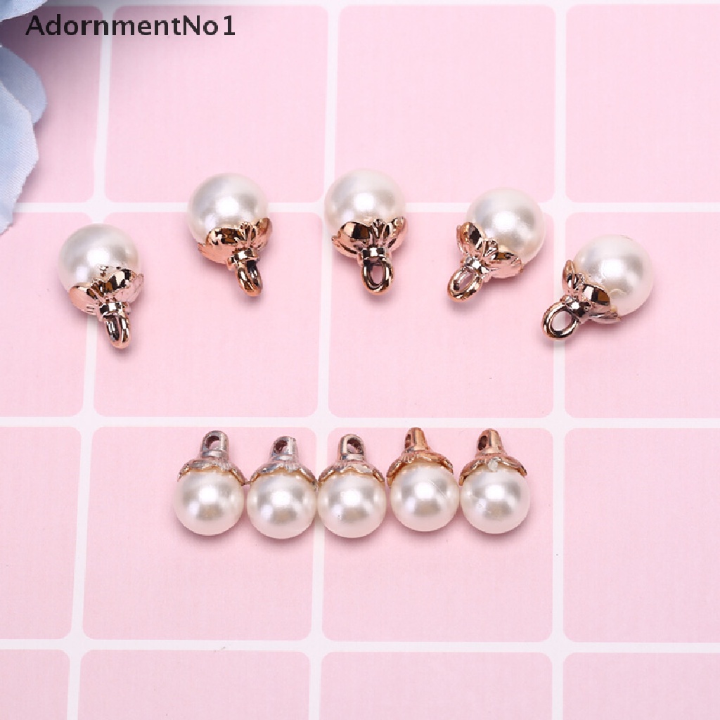 (AdornmentNo1) 50pcs Liontin Mutiara Imitasi Untuk Membuat Perhiasan Anting / Gelang DIY