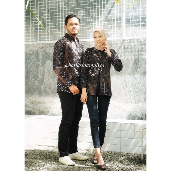 Batik Couple Modern Slimfit Pasangan Sarimbit Kerja kantor jaz outer blazer atasan Kemeja Blouse Fashion Full Furing Eksklusif 2