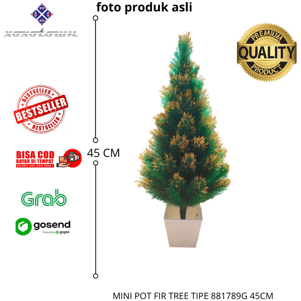 pohon natal christmas tree mini kecil 45 cm 881789G pohon natal christmas tree mini kecil 45 cm 881789G