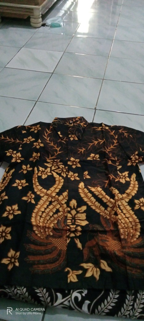 Kemeja Batik Pria Lengan Pendek Size M L Xl Xxl Bswart Batik Hrb026 Kenongo Hem Panjang Padi