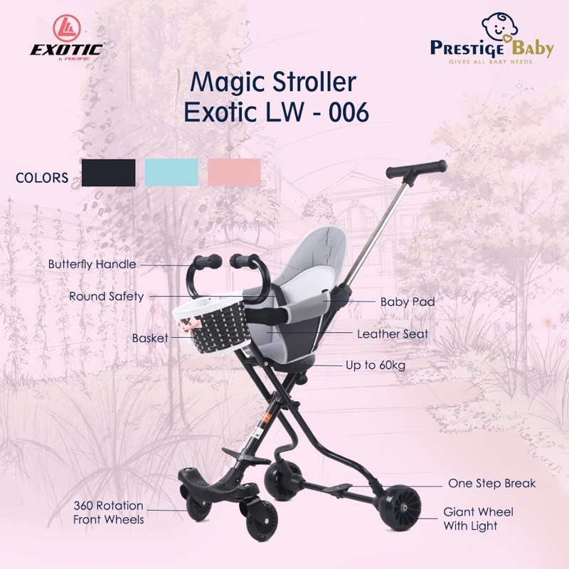 KERETA MAGIC STROLLER EXOTIC LW006
