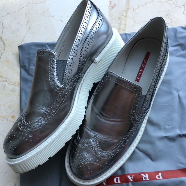 Preloved Prada Silver Platform (AUTHENTIC)