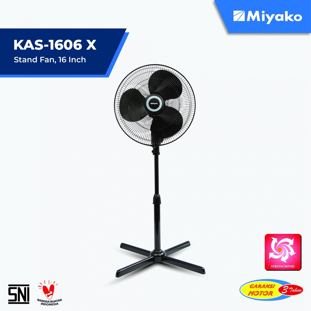 Miyako Kipas Berdiri /Stand Fan 1606x 16 Inch Garansi Resmi