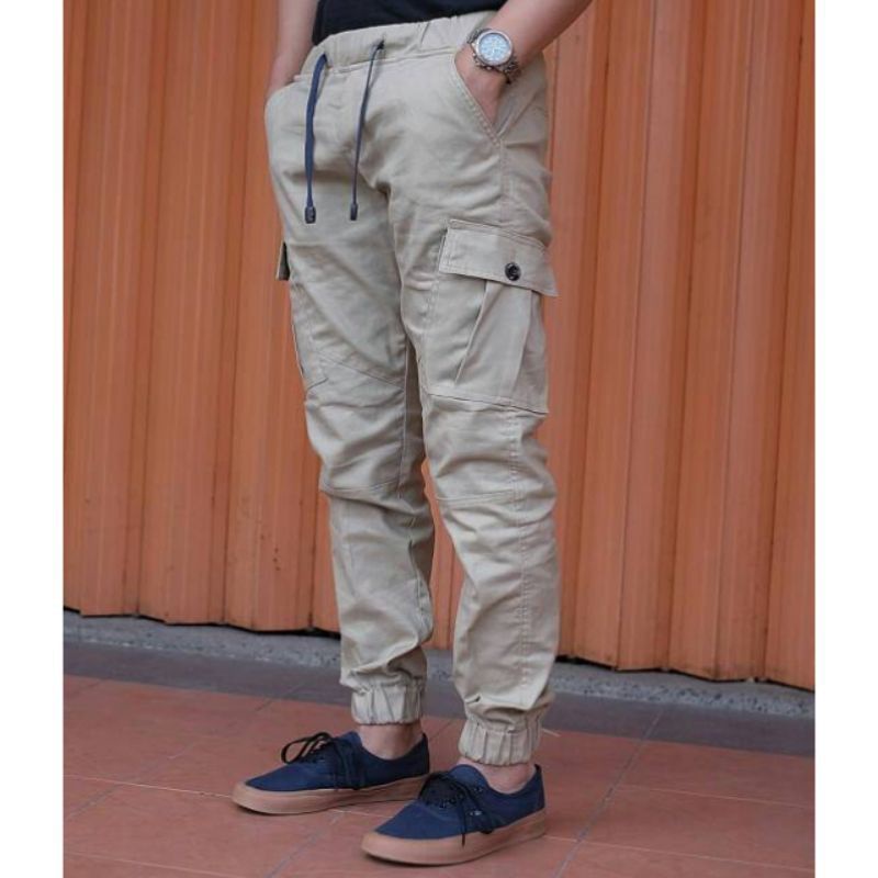 Celana Jogger Cargo Pria L-XL Katun Sogo