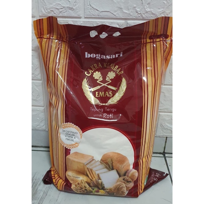 

cs777vv Cakra Kembar Emas Tepung Terigu Untuk Roti 5 Kg Da01D100