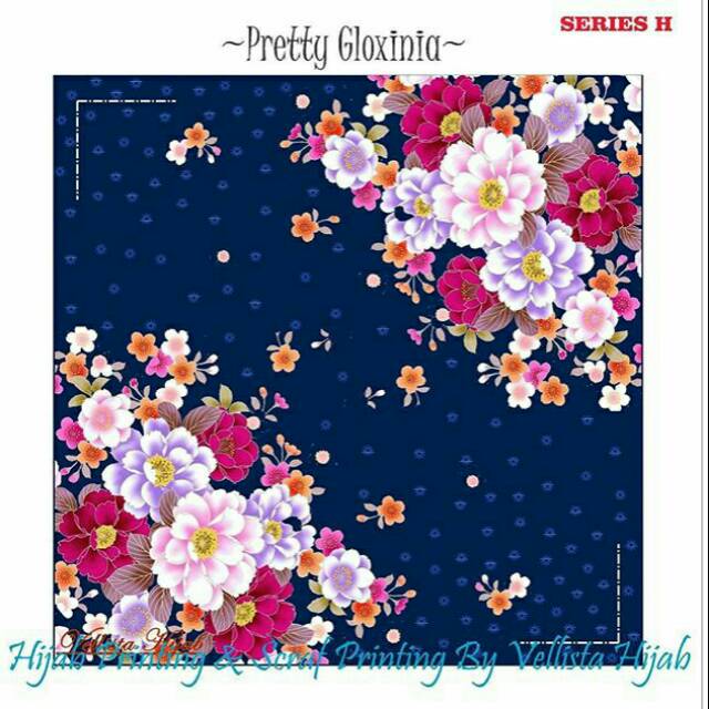 

[Pretty Gloxinia H] Hijab Printing / Scraf Printing / Kado Ulangtahun /Kado Wisuda /Kado Anniversary