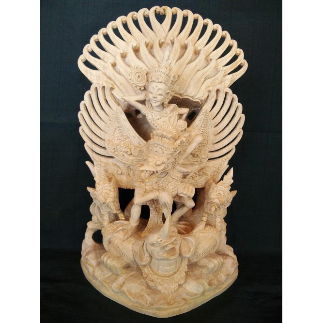 Ukiran Patung Bali Garuda Wisnu Kencana 30cm