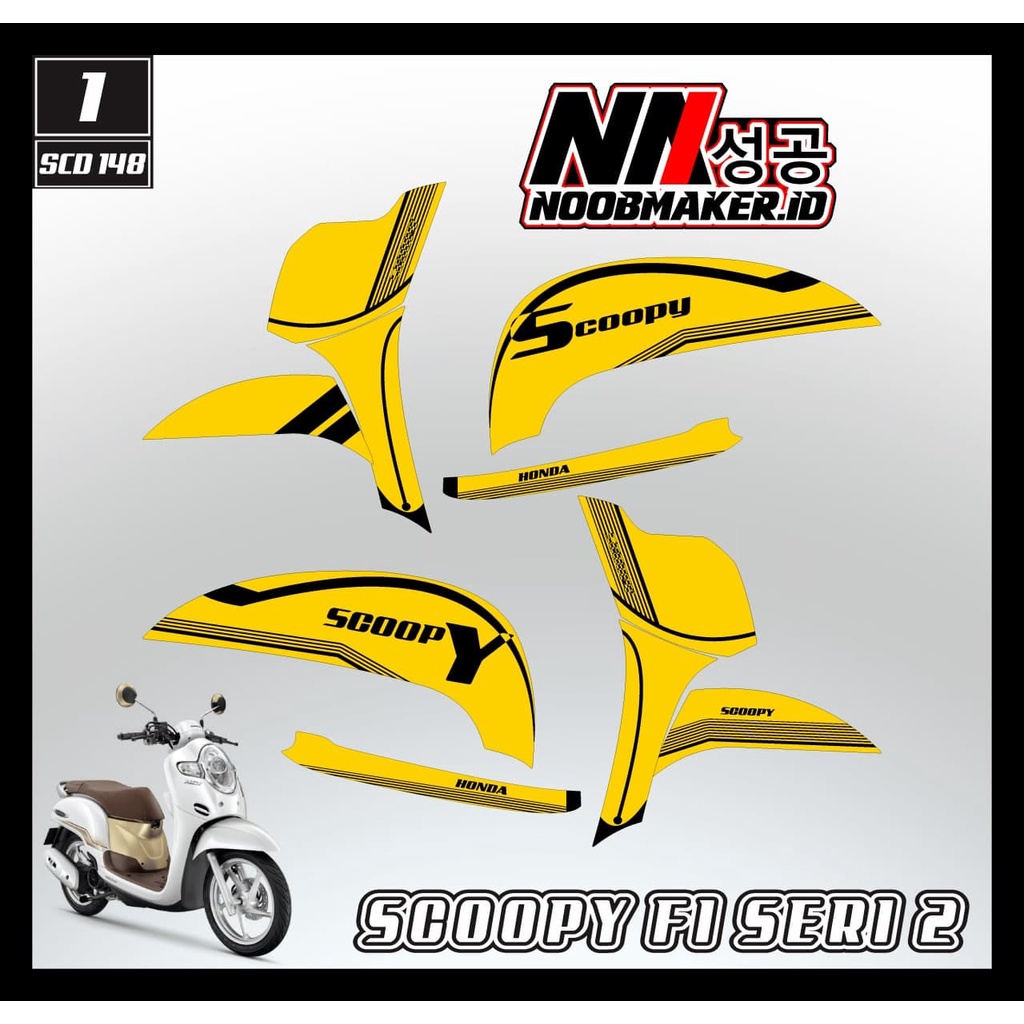 SCD 148 DECAL STICKER SCOOPY FI 2017 2018 2019 2020 SIMPEL
