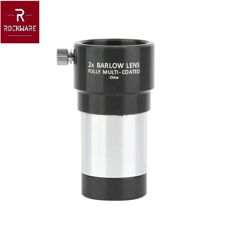 ROCKWARE 2x Barlow Lens 1.25-inch Fully Multi-Coated - Untuk Teleskop