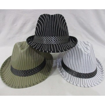 Topi Fedora Panama Garis/Topi Floppy Pantai Hat Dewasa/Topi Summer***TOP