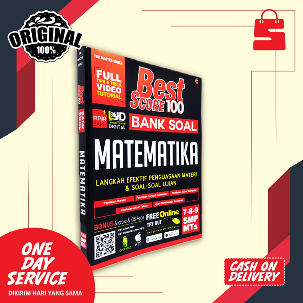 Buku Smp Buku Matematika Best Score 100 Bank Soal Matematika Smp Mts 7 8 9 Shopee Indonesia