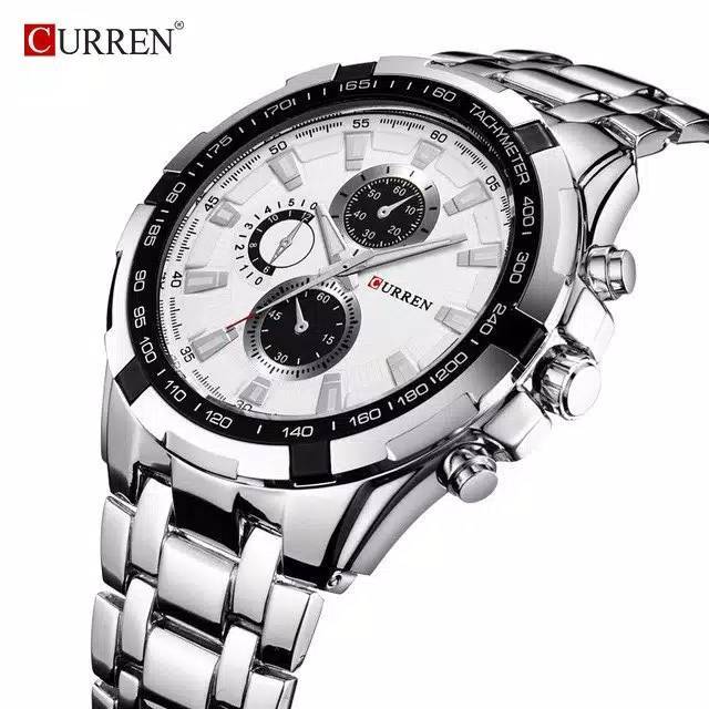 Jam tangan pria CURREN 8023 II Chrono tidak aktif