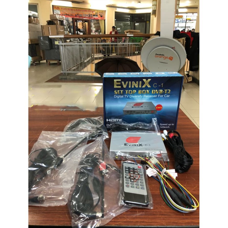 Set Top Box DVB-T2 EVINIX C-1 Untuk Mobil TV Digital khusus mobil