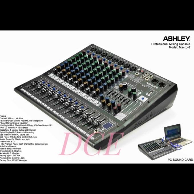 Mixer Audio ASHLEY MACRO8 MACRO 8 Original