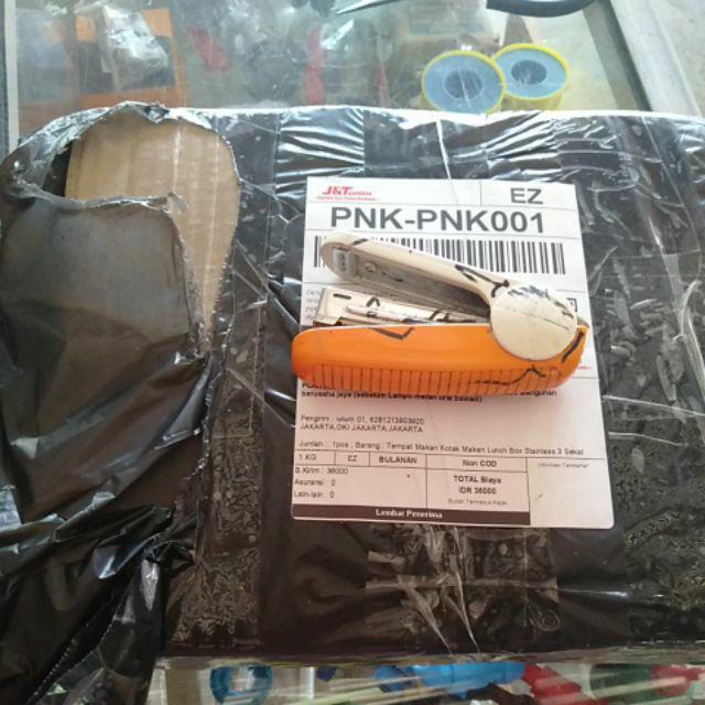 Tempat Makan Kotak Makan Lunch Box Stainless 3 Sekat 15907 Karakter