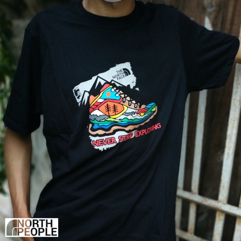 KAOS THE NORTH FACE LOKAL KAOS TNF KAOS GUNUNG KAOS OUTDOOR GRATIS STICKER KEREN