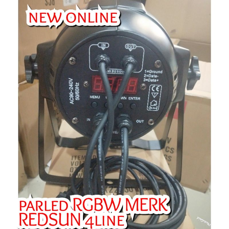 PAKET 6 PARLED RGBW REDSUN  PLUS MIXER DMX 512  54LED*3W 4LINE